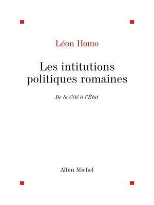 cover image of Les Institutions politiques romaines